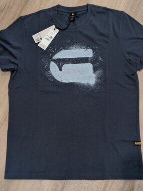 G-Star RAW Spray G Logo RT T-Shirt | India Ink | Men’s Large | NWT